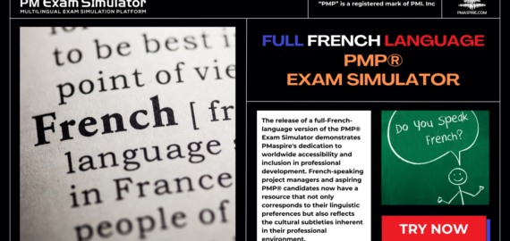 Simulador de exame PMP® de língua francesa – o primeiro simulador completo de exame PMP® de língua francesa do mundo